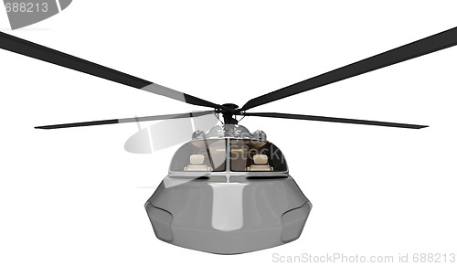 Image of Future concept of helicopter isolated view