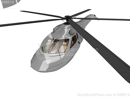 Image of Future concept of helicopter isolated view