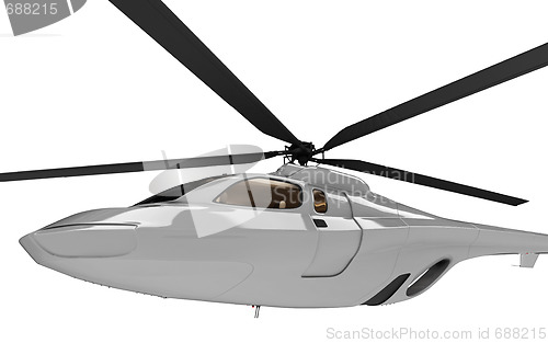 Image of Future concept of helicopter isolated view