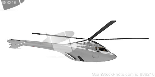 Image of Future concept of helicopter isolated view