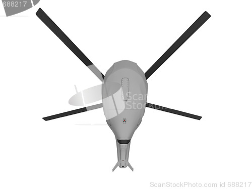 Image of Future concept of helicopter isolated view