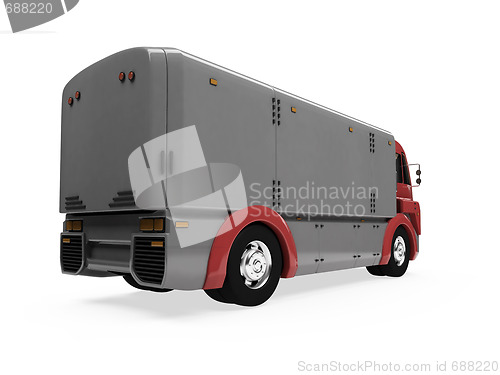 Image of Future concept of cargo truck isolated view