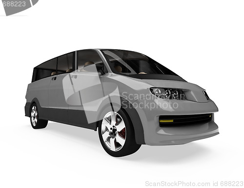 Image of Future concept of car isolated view