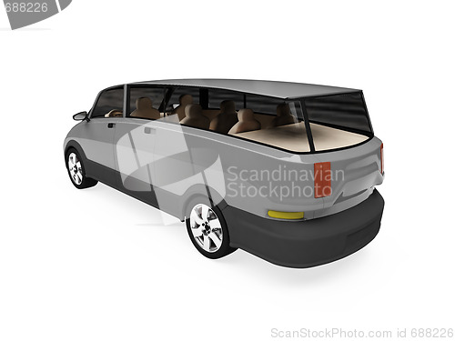 Image of Future concept of car isolated view