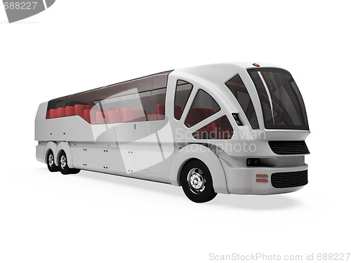 Image of Future concept of bus isolated view