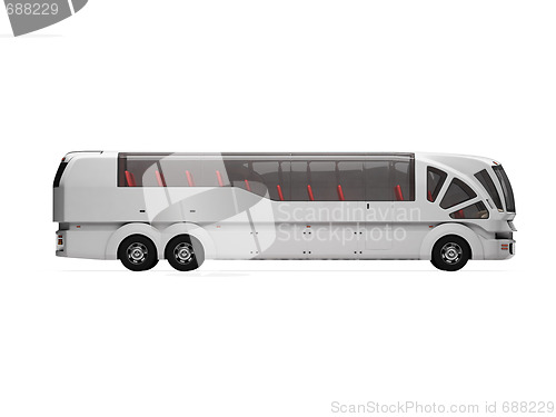 Image of Future concept of bus isolated view