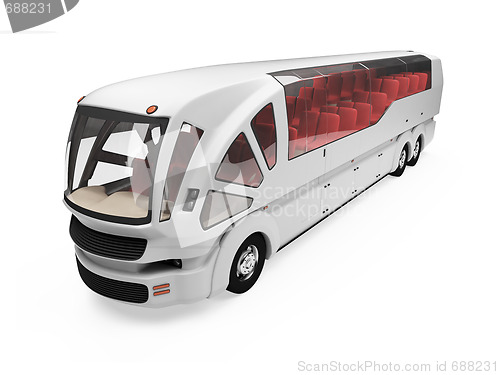 Image of Future concept of bus isolated view