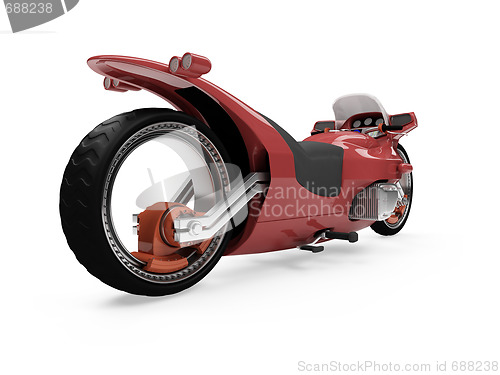 Image of Future red bike isolated view