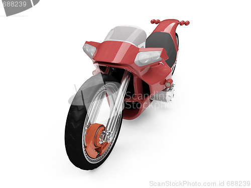 Image of Future red bike isolated view