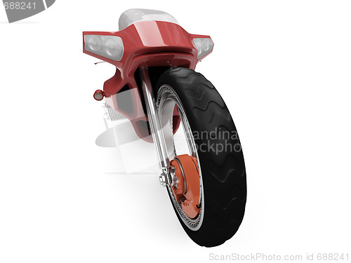 Image of Future red bike isolated view