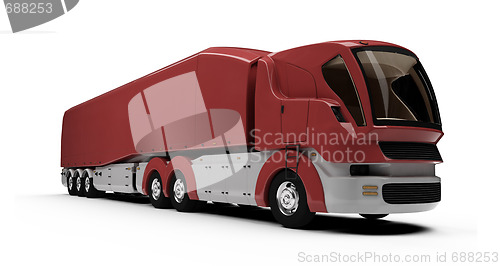 Image of Future concept of cargo truck isolated view