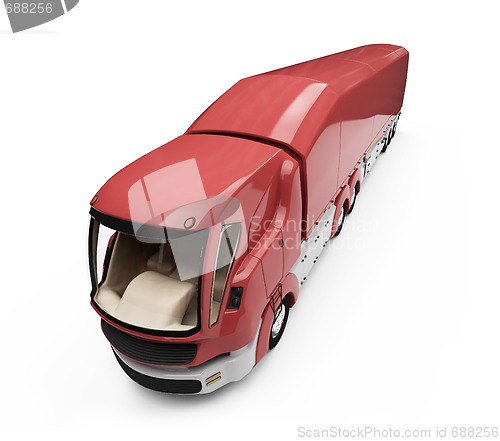 Image of Future concept of cargo truck isolated view