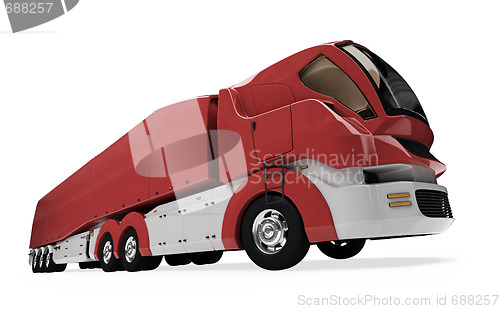 Image of Future concept of cargo truck isolated view