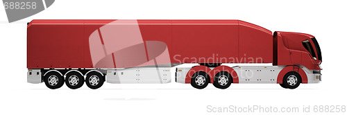 Image of Future concept of cargo truck isolated view