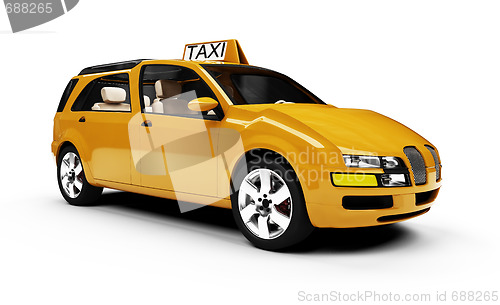 Image of Future concept of taxi car isolated view