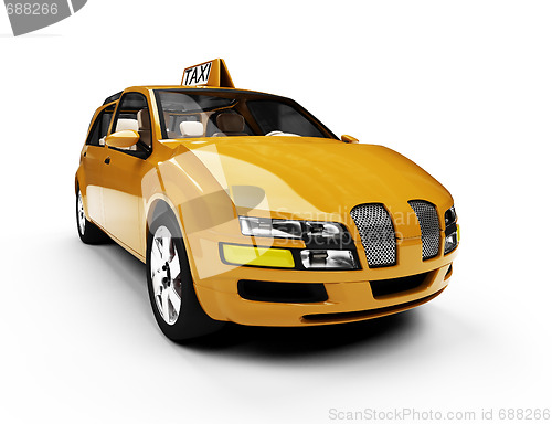 Image of Future concept of taxi car isolated view