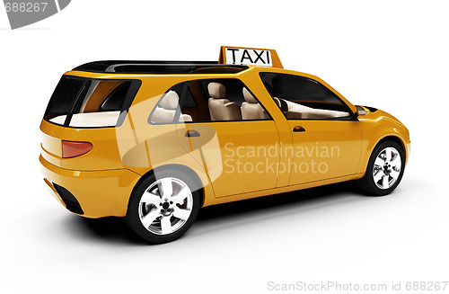 Image of Future concept of taxi car isolated view