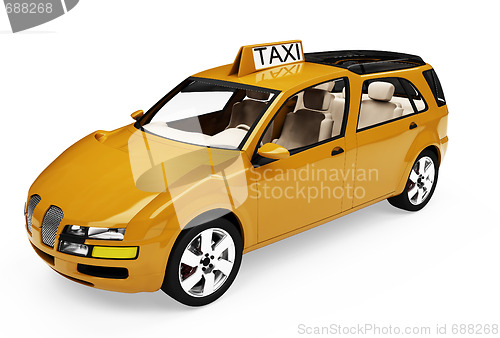 Image of Future concept of taxi car isolated view