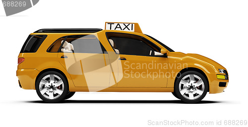 Image of Future concept of taxi car isolated view