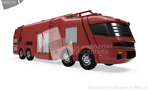 Image of Future concept of firetruck isolated view