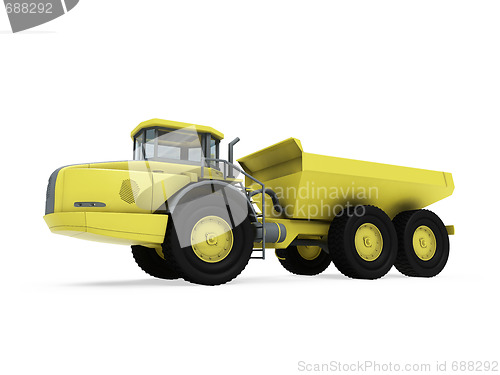 Image of Construction truck isolated view