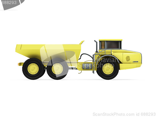 Image of Construction truck isolated view