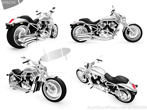 Image of Collection of bikes isolated views