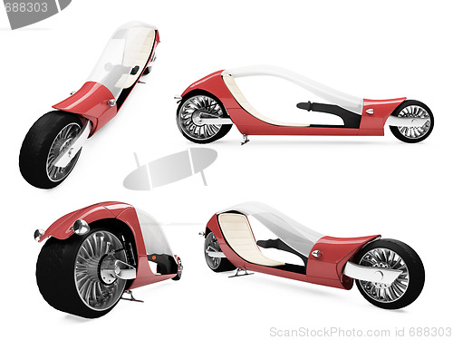 Image of Collection of bikes isolated views