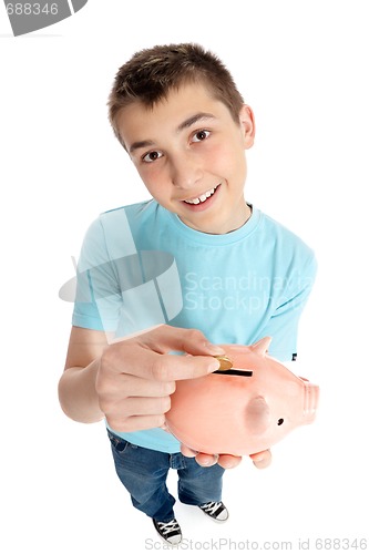 Image of Saving pennies in a piggy bank