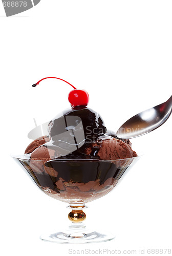 Image of Chocolate Sundae With Cherry