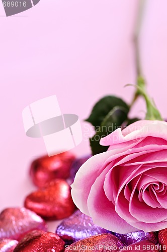 Image of Valentine rose and candy