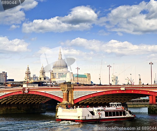 Image of Blackfriars Bridge and St. Paul's Cathedral, London
