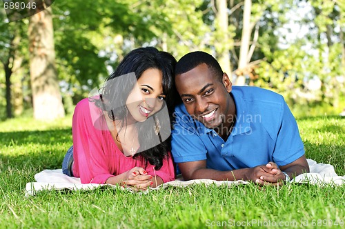 Image of Happy couple in park