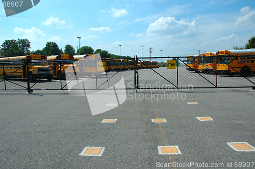 Image of School Bus Parking Lot