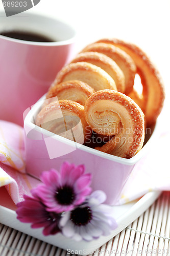 Image of cup of coffee and cookies