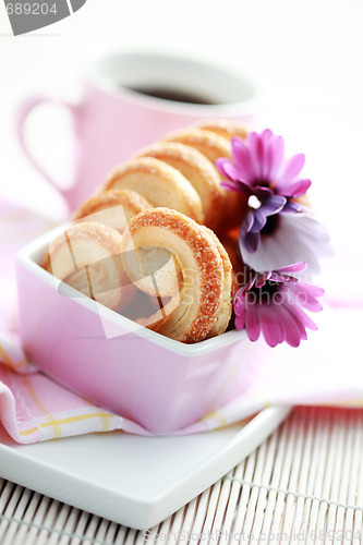 Image of cup of coffee and cookies