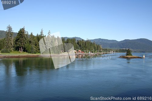 Image of Cabins along Wrangell Narrows Alaska