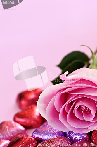 Image of Valentine rose and candy