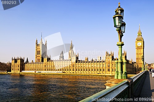 Image of Palace of Westminster from bridge