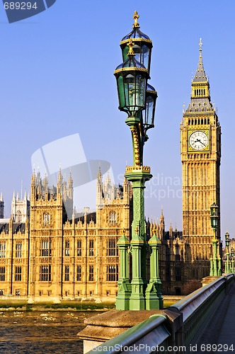 Image of Palace of Westminster from bridge