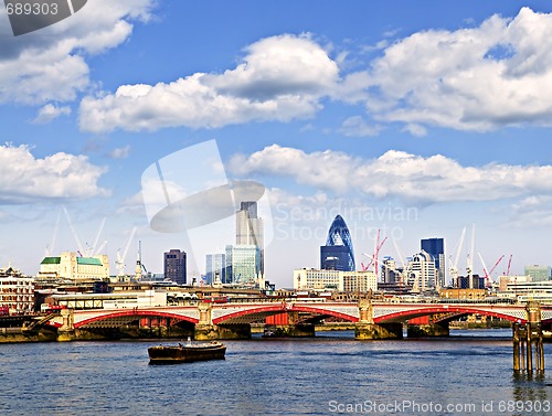 Image of Blackfriars Bridge with London skyline