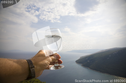 Image of A glass of water