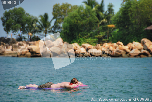 Image of Air Bed, Sentosa Beach, Singapore, August 2007