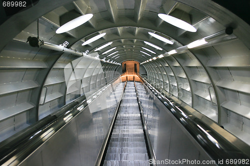 Image of Escalator in Atomium in Brussels