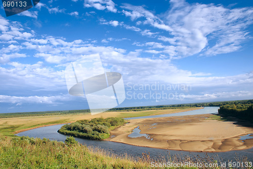 Image of River, sky, sand