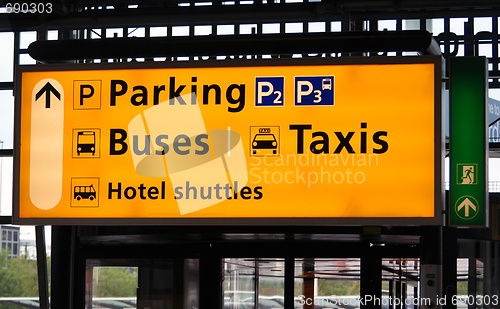 Image of Airport terminal sign