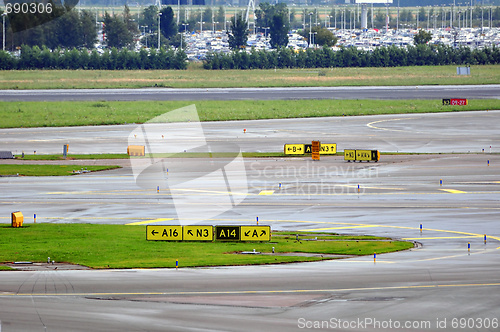 Image of Airport runway and taxiways