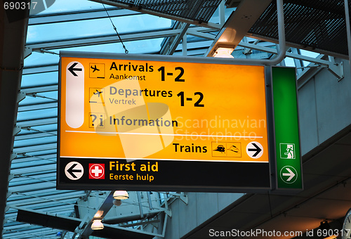 Image of Airport terminal sign