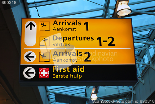 Image of Airport terminal sign