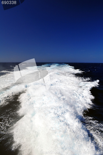 Image of Fast ferry wake